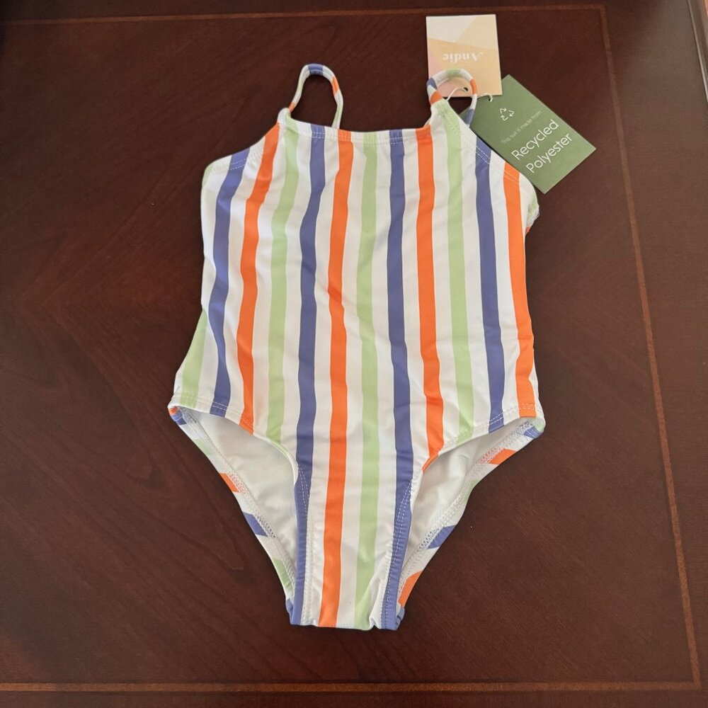 Andie Kids Toddler Girl AK001 Striped Amalfi Swimsuit Size 2T New